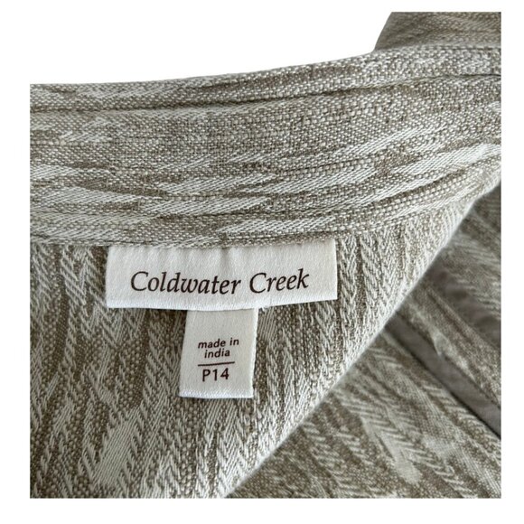 Coldwater Creek Jacquard Open Front Jacket Size Women's 14P - Picture 3 of 8